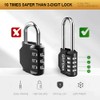 GRIFEMA GA1002 4 Digit Combination Padlock, Long Shackle Padlocks Outdoor