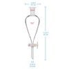 StonyLab Borosilicate Glass 250ml Heavy Wall Conical Separatory Funnel with