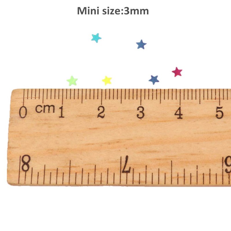 100g Iridescent Star Shaped Confetti Glitter Sequins Flat PVC Star