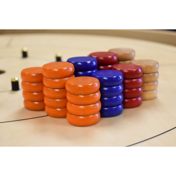 4 Player Crokinole Disc Party Pack (52 Discs) - Hockey
