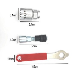 JZK Bicycle Crank Puller and Bottom Bracket Removal Tool Kit, Bike Crank Extractor with 16mm Wrench Spanner, Cycle Pedal Crank Arm Set for MTB & Mountain Bike Repair