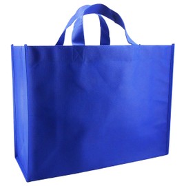 Reusable Gift Bags, Large, 6 Pack, (Royal Blue)