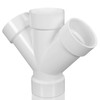 Pushglossy 3 Inch Hub PVC DWV Double Wye Schedule 40