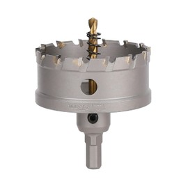 Vearter 73 mm Carbide Hole Saw, Hole Drill Bit with Pilot Drill, Carbide Drill Bit for Metal, Stainless Steel, Mild Steel, Aluminium, Copper, Iron, Plastic, Fibreglass