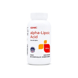 GNC Ácido Alfa Lipóico 300 mg Suplemento Alimenticio Antioxidante, 60 Tabletas, Fórmula con Ácido Alfa Lipoico, Apoyo Nutricional Diario, Compatible c