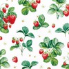 20 Small Cocktail Napkins Pattern on Strawberries Summer Garden Dining