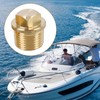 CAVLA 4 Pcs Brass Boat Drain Plug, 1/2" NPT Boat