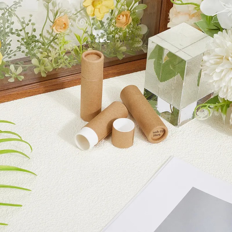 Yy Q Botella Vacía De Papel Kraft Para Labial, Gloss,