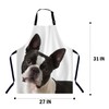 Xuwenz Boston Terrier Bib Apron with Adjustable Neck for Men