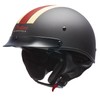 Indian Motorcycle Half Helmet, Black with Retro Racing Stripe, Matte