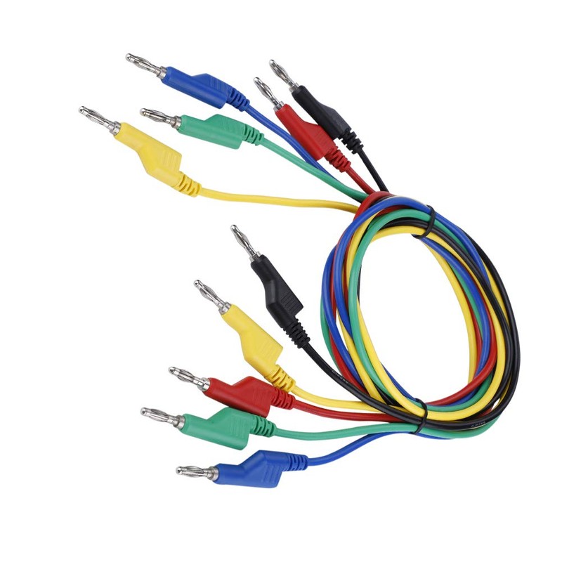 5 Pieces 1 m 4 mm Banana Plug Power Cord