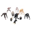 VGEBY Monkey Model Set, 10PCS Primate Models Mini Proboscis Monkey