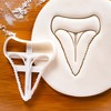 BAKERLOGY Set of 3 Shark Attack Theme Cookie Cutters (Designs: