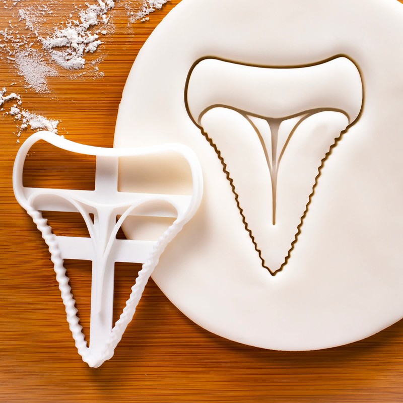 BAKERLOGY Set of 3 Shark Attack Theme Cookie Cutters (Designs: