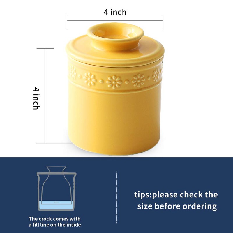 KOOV Ceramic Butter Crock, Butter Keeper for Counter, French Butter