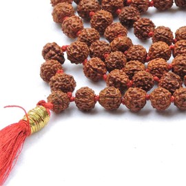 HealthGoodsAU - Meditation/Japa Rudraksha Mala with 108 + 1 beads (8-9 mm Sized Beads) - Pack of 1 Mala