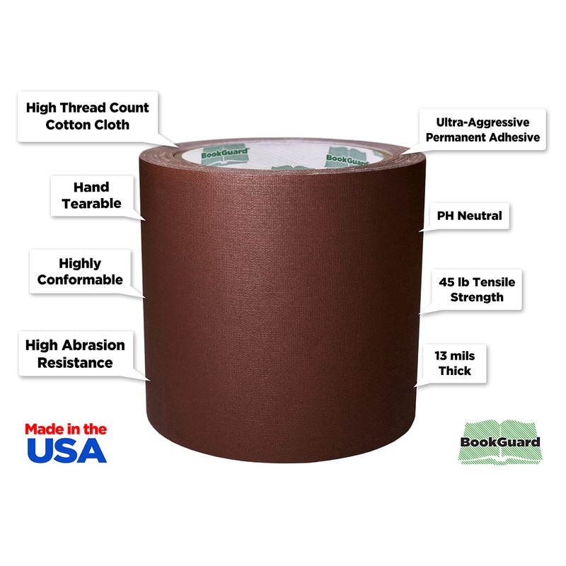 BookGuard 4 inch Premium Bookbinding Repair Cloth Tape, 15 Yard