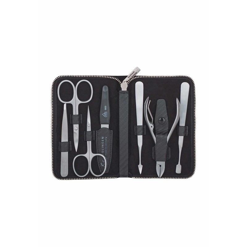 Becker Manicure Heritage Manicure Case Carbon Manicure Set 7 Pieces,