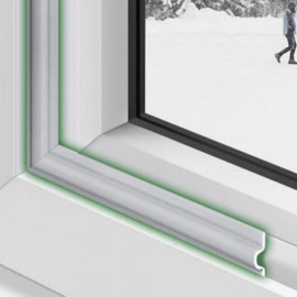 Soundproof 2-Color Door & Window Weatherstrip - 2M Perfect Sash/Window Frame Seal, Gap Blocker, Draft Stopper White 3ea
