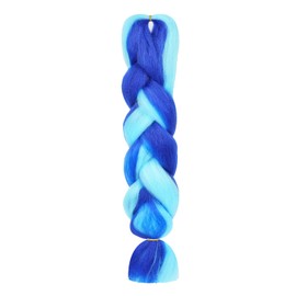 Aomig Braids Extensions, 24 Inch (61 cm) for Braiding Box Braids, Black Synthetic Hair for Braiding, Synthetic Crochet Hair, Braiding Hair, Afro Box Braiding (Sky Blue/Sapphire Blue)