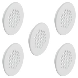 cyclingcolors 5x Ventilation Grille Exhaust Grille Outer Grille Round Total 48 mm Inside 35 mm Plastic Air Rosette Perforated Flat White