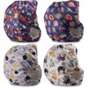 Littles and Bloomz FLP2-0404 wiederverwendbare Stoffwindel, Standard-Popper, 4 Windeln