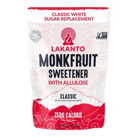 Lakanto Classic Monk Fruit Sweetener with Allulose - White Sugar Substitute, Erythritol Free, Gluten Free, Vegan, Keto Friendly, Sugar Replacement (Classic White - 5 lb - Pack of 1)