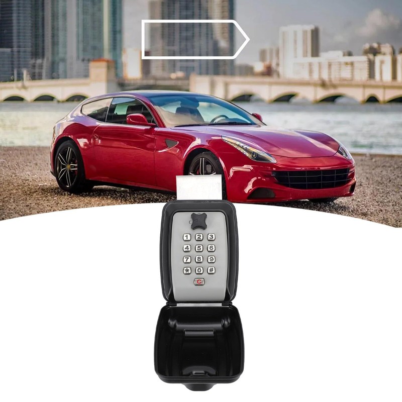 KIMISS Car Window Key Lock Box, Punch Button Key Lock