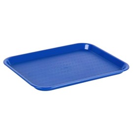 OCS Parts Lunch and Dinner Food Tray | Blue | 10" x 14" Plastic Food Trays for Home, Cafeteria, Restaurants, Delis, Bakeries, Crafts and Organization
