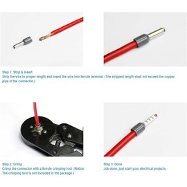 1800pcs Wire Sleeve Kit, 8 Sizes 22-10AWG Insulated Wire Pin Terminal, Wire Copper Crimp Connector Insulated Sleeve Pin Wire End Terminal, Suitable For DIY Electric Motorcycle Car Boat Home,Etc.