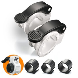 ZY-HUAN Mini Pro Barbell Clips 1 inch I Multi-Size Adjustable Barbell Collar I 1 inch Barbell ClampsIQuick Release Weight Clips Pair of Locking for Dumbbell Bar (Black+White)