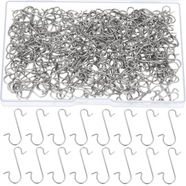 VICROIC 250 Pcs Christmas Ornament Hooks, Ornament S-Shaped Wire Hangers with Storage Box, Metal Hooks for Christmas Tree Party Balls Decoration (Silver)