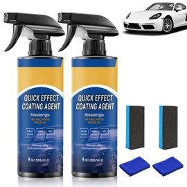 Advanced Car Quick-Acting Coating Agent Spray, 3 in 1 High Protection Quick Effect Coating Agent for Car, Waterless Wash Car Scratch Wax Polish Coating Repair Agent Spray (2PCS)