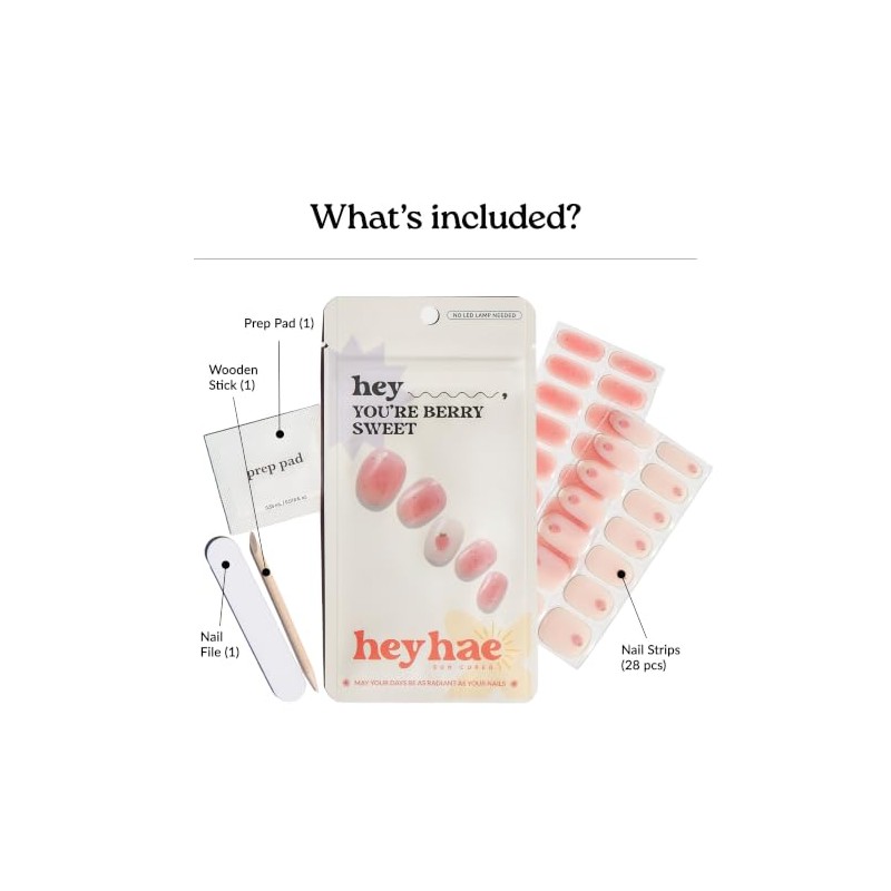 Heyhae Tiras de Gel Semicurado para Uñas - Hey, You're