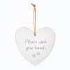 Sass & Belle Please Wash Your Hands Heart Plaque
