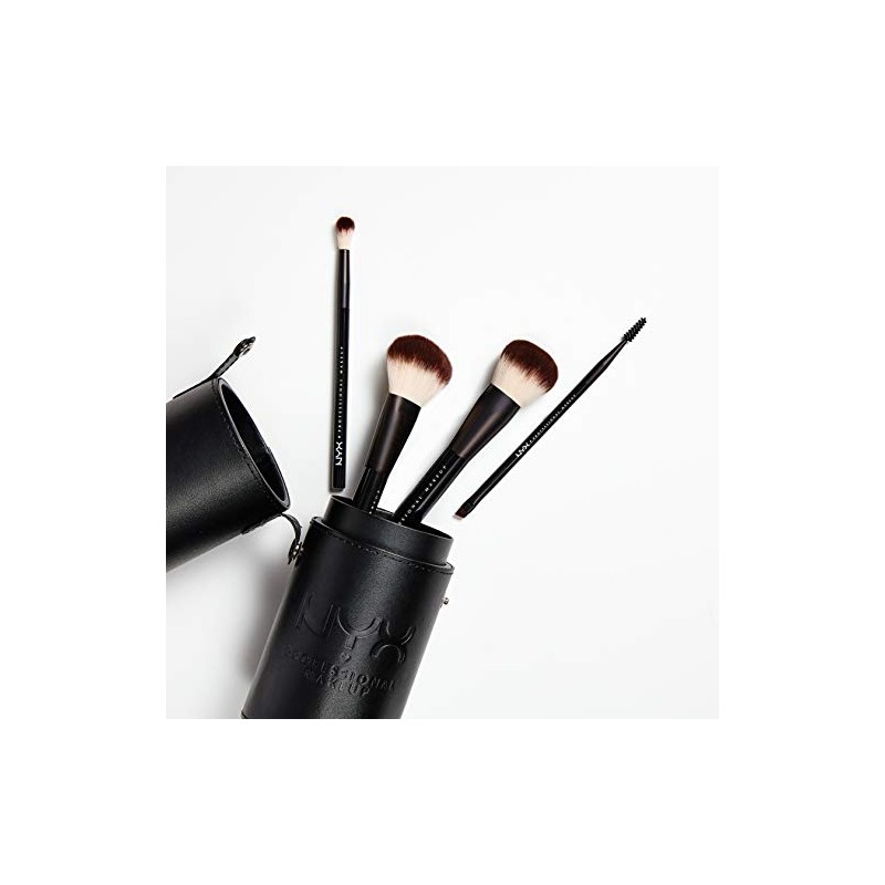 NYX Professional Makeup Juego de pinceles de maquillaje sintético de