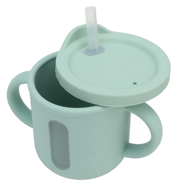 Silicone Sippy Cups Double Handles Lightweight Toddler Training Cup with