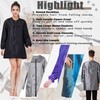 Dog Grooming Smock Long Sleeves Water-Repellent Hair-Proof (Black, M)