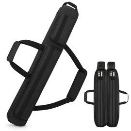 VISEMAN Pool Cue Case, Pool Stick Carrying Case Holds 2 Butts & 2 Shafts