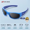 RIVBOS RBK002 Kids Sunglasses for Kids, Polarized Lenses, Rubber Frame,
