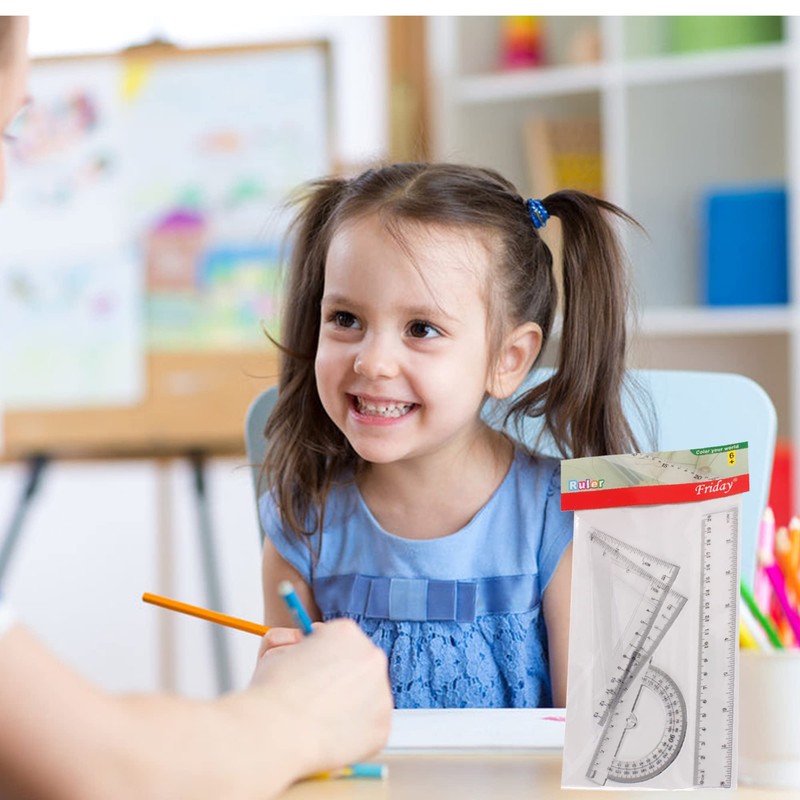 Geometry Sets Maths Set Protractor Set 4Pcs Maths Sets for