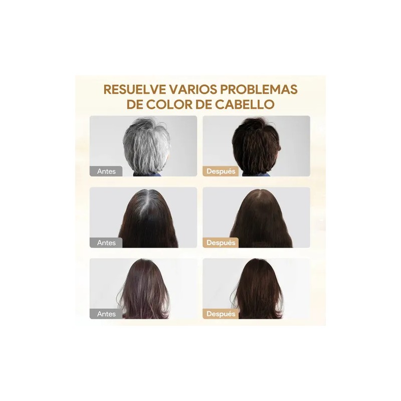 Kaisasa Shampoo Con Tinte Cubre Canas Natural Jengibre