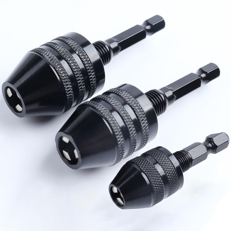 Resze Keyless Drill Chuck Adapter - 3Pcs Drill Chucks for