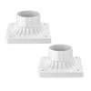 Darkaway Outdoor Post Light Base Mount, Post Light Adapter 3''