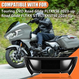 AUFER 6" Front Windscreen Windshield Wind Deflector Compatible with for Touring CVO Road Glide FLTRXSE 2023-up Road Glide FLTRX ST FLTRXSTSE 2024-up Fairing Windscreen Wind Splitter (Black)