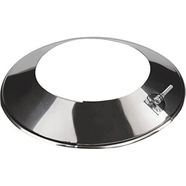 Stainless Steel Flue Pipe Chimney Attachment Stove Knee Stove Pipe Exhaust Pipes Rosette Rain Hat Pipe Bow T-Piece Chimney Hood Base Plate (DN 120 mm, Cover Rosette)