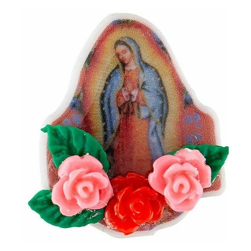 Set of 2 Our Lady of Guadalupe Pin 3D Clay