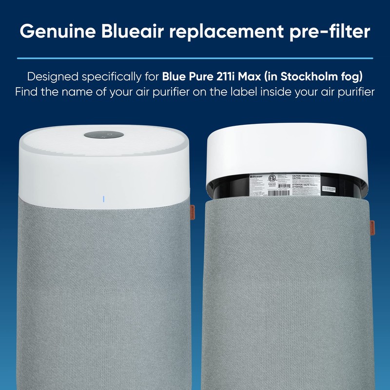 BLUEAIR Genuine Pre-Filter Blue Pure 211i Max Air Purifier, Washable