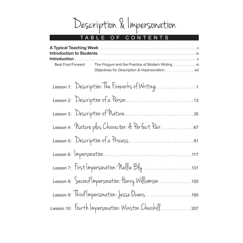 Writing & Rhetoric Book 9: Description & Impersonation (Student Edition)