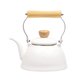 Pearl Metal HB-926 Enameled Coffee Drip Dome Kettle, 1.4L White, Induction Compatible, Fesca